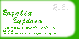 rozalia bujdoso business card